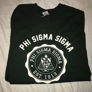 Phi Sigma Sigma Green Crest Sweatshirt